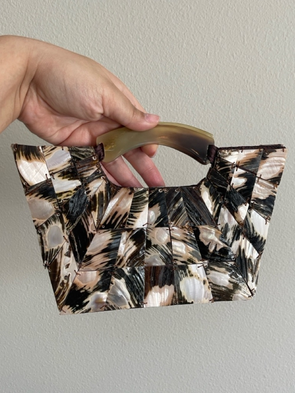 Shira Leah Vintage Mother of Pearl Shell Handbag